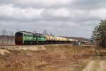 2M62-0295 mit Kesselzug vor Ventspils (30.04.2013)