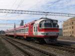 DR1A-291.1/DR1A-291.4 mit Regionalzug 614RJ Riga Pasazieru-Krustpils auf Bahnhof Riga Pasazieru am 3-5-2010.