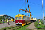   Straßenbahn RVR-6M2 #060 am 09.09.2021, Andreja Pumpura iela, Daugavpils.