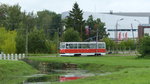 Straßenbahnidyll nahe der Cietokšņa iela und dem Klärwerk.