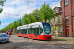 Straßenbahn Končar TMK2300LT #254 am 17.05.2021, Rīgas iela, Liepāja.