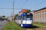 T3A 30591 + 30602 in der Ganibu dambis unweit der Haltestelle Rankas iela. (07.08.2019)