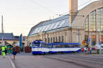 Straßenbahnfahrzeug Tatra T3A #30917+30928 der Linie 1 am 27.09.2021, Centrāltirgus iela / Prāgas iela, Rīga.