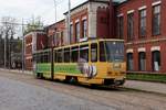 Der Tw 247 der Straßenbahn Liepãja (ex Erfurt 529) nach Abf.