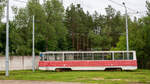 Straßenbahn 71-605A (KTM5M3) #107 am 21.06.2022, tramvaju depo, Daugavpils