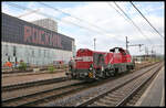 CFL 310 fährt am 24.05.2023 um 17.10 Uhr vom Werkbahnhof kommend solo in den Güterbahnhof Belval Universite zurück.