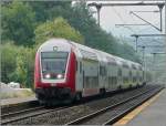 Am frhen Morgen des 28.07.08 kommt der Steuerwagen 008 aus Luxemburg und fhrt in den Bahnhof von Wilwerwiltz ein.