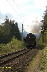 Am 18 Oktober 2009 war die Dampflok 5519 mit dem Mosel-Saar-Express unterwegs.