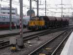 Whrend den Gleisbauarbeiten in der Nhe des Bahnhofs von Luxemburg, beobachtete ich den Arbeitszug mit Gterwagen beim Rangieren im sdlichen Teil des Bahnhofsgelndes.