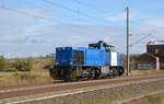 Diese Mak G 1206 mit der Nummer 92 82 000 1502-4 rollte am 24.09.19 Lz durch Brehna Richtung Halle(S).