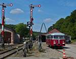 Uerdinger Z 151 des AMTF war am  im Vorfeld des Bahnhofs im Fond de Gras abgestellt.