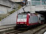 Lok 4019 hat den Bahnhof Luxemburg fast erreicht. Zug IR 3737 aus Troisvierges kommend, verlsst soeben die Unterfhrung vor dem Bahnhofsgelnde. 20.01.08 