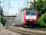 RB 3240 hat soeben den Bahnhof von Mersch verlassen und fhrt in Richtung Luxemburg. 15.06.08