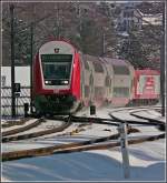 Ankunft des IR im Bahnhof von Troisvierges am 16.02.10.