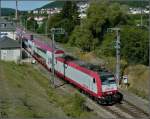 Die RB 3236 verlsst am 07.08.10 den Bahnhof von Wiltz in Richtung Luxemburg Stadt. (Hans)