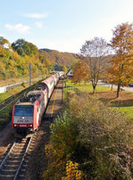 . Im Gegenlicht - In Michelau herrscht am 26.10.2016 leichtes Gegenlicht, als die 4006 mit dem RE 3764 Luxembourg - Troisvierges am Haken an der Haltestelle Michelau steht. (Jeanny) 