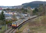 2021 als Regionalbahn von Luxemburg nach Wiltz kurz vor der Ankunft in Wiltz.