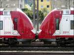 Am Sonntag dem 27.04.08 war im Bahnhof von Pétange so einiges an CFL Material abgestellt, unter anderem diese beiden Triebzüge.