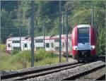 Wegen Bauarbeiten in Dommeldange, wurde an diesem Wochenende ausnahmsweise eine Doppeleinheit 2200 im Planverkehr auf der Nordstrecke eingesetzt. Bild aufgenommen in der Nhe von Mecher/Clervaux am 30.08.08. (Jeanny)