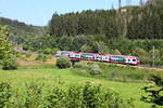 EMU 2310 from CFL as passenger train Troisvierges - Rodange, near Clervaux, 24/8/2024