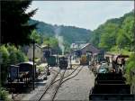 Trotz der unertrglichen Hitze wurde am 11.07.10 bei der Museumsbahn  Train 1900  der Dampfzug fr die erste Fahrt von Fond de Gras nach Ptange fr die Fahrgste bereitgestellt. (Jeanny)