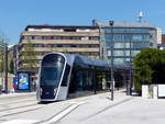 Neue Straßenbahnstation Theater in Luxemburg.