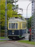Straenbahnwagen N 26 absolvierte Pendelfahrten auf der verbliebenen kurzen Strecke vor dem  Tramsmuse  in Luxemburg-Hollerich anlsslich des  Luxembourg Classic Transport Days  am 21.09.08.