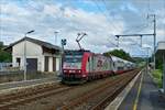 . Die CFL Cargo Werbelok 4011 luft mit ihrem Zug in den Bahnhof von Wilwerwiltz ein. 01.06.2018 (Hans)