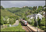 Ein von der CFL Lokomotive 4004 geschobener Regionalexpress nähert sich aus Kautenbach kommend am 23.5.2023 um 9.40 Uhr dem Haltepunkt Michelau.