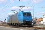 AlphaTrains 185 510-5 am 17.03.2024 auf Rangierfahrt in Großkorbetha.