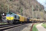 BRLL DE 67 (266 067-8) bei Stolzenfels/Koblenz auf der linken Rheinseite 14.3.2024