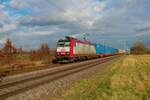 CFL Bombardier Traxx 4003-1 mit MARS KLV Zug in Altheim bei Dieburg (Hessen) am 04.02.23
