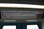 Schematische Darstellung der MRT Kajang Line (KG), aufgenommen am 12.März 2024 in der MRT-Garnitur 132 (Hersteller: Siemens/CSR Nanjing Puzhen / SMH Rail, Type: Siemens Inspiro) Spitzname  The
