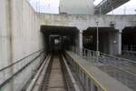 Einfahrtsbereich der rapidKL MRT Putrajaya Line (PY) Stesen Jalan Ipoh (PY15) von Sentul Barat (PY16) kommend am 12.März 2024.