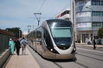 Rabat, Straßenbahn der Firma Alstom, April 2017