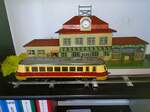 Diorama Spur 0 Antik 1930er/1950er Jahre Bahnhof BUB (KBN) mitMärklin TW 930 PW