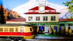 Diorama Spur 0 Antik 1930er/1950er Jahre Bahnhof BUB (KBN) mitM�rklin TW 930 u.Preiser Figuren. PW