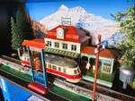 Diorama Spur 0 Antik 1930er/1950er Jahre Bahnhof BUB (KBN) mitMärklin TW 930 u.Bing Fahrtrichtungsanzeiger PW