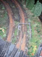 Einfahrtsbereich Bahnhof Gglingen, geschottert, gealtert.