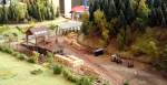 Modellbahn Szene auf einer Modellbahnanlage in Gera.