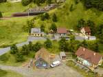 Eine kleine Siedlung auf der Schwarzwald-Modellbahn, 3.10.11