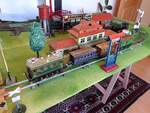 Kleine Spur 0 Anlage(Uhrwerk) Antik,1930er/1950er Jahre, aus meinem Diorama erstellt PW