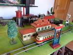 Kleine Spur 0 Anlage(Uhrwerk) Antik,1930er/1950er Jahre, aus meinem Diorama erstellt PW