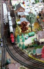 Modellbahn Szene auf einer Modellbahnanlage in Gera.