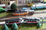 Modellbahn Szene auf einer Modellbahnanlage in Gera.