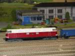 Diesellokomotive BR 118 181-7 der  DR  auf der H0-Anlage in Hohenfichte 06.06.2010
