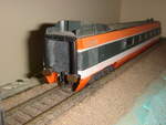 Umgebaute Pufferbohle des Personenwagens des TGVs von LIMA HO (1983) an meinem selbstgebautem PROTO: 87 - Modul, 27.10.2022.