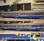 ROCO 64763 HO Schlafwagen T2S der SBB, Schweizerischen Bundesbahnen in  Mond Sterne  Ausführung