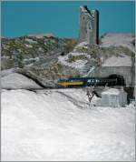 Auch in Microbritannien liegt Schnee: Bei Gwynbachcwm befindet sich die Ruine des ehemaligen Schlosses von Gwynbachcaer.