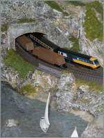 Hin und wieder verkehren auch Güterzüge auf der Küstenlinie bei Saddleford.